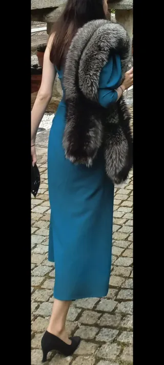 Vestido fiesta un hombro