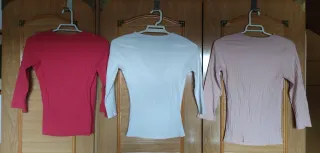 Lote 3 Camisetas Bershka Manga 3/4