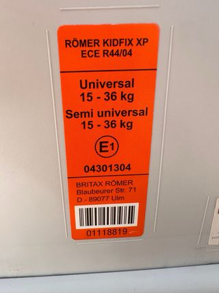 2 Sillas coche Britax Römer KIDFIX XP con isofix