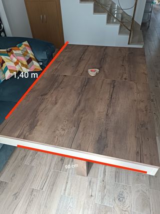 Mesa extensible de salón madera