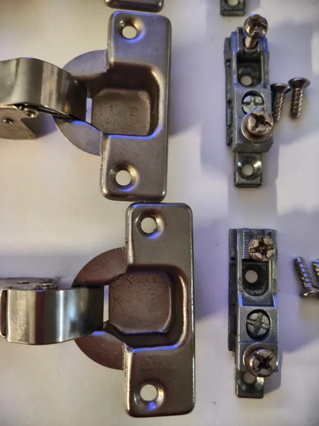 4 Bisagras para Armario con Tornillos