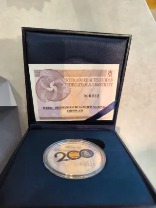 Moneda Bicentenario Policía Nacional 10 Euro