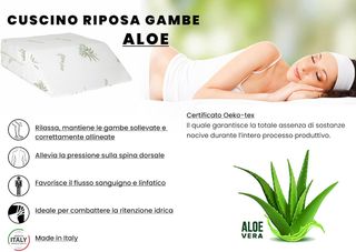 Italian Bed Linen Almohada descansa piernas, Aloe,