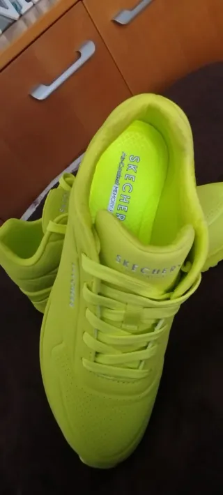 Zapatillas Skechers Mujer Amarillas