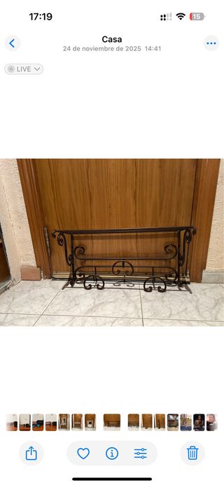 Appendiabiti in ferro e legno