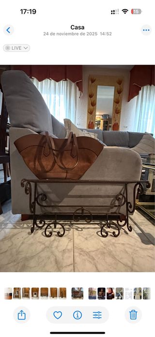 Appendiabiti in ferro e legno