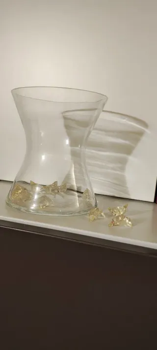 Vaso decorativo con quarzi finti