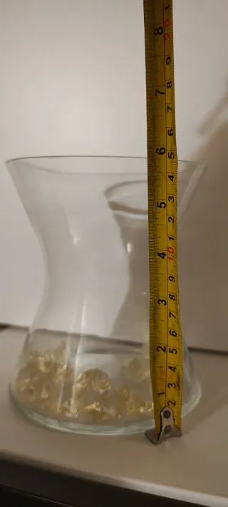 Vaso decorativo con quarzi finti