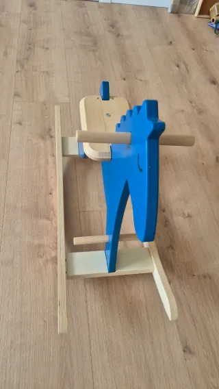 Caballo balancín madera Vilac azul