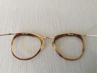 Montura gafas antigua concha chapada oro