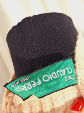 Maglione donna lana angora pesca