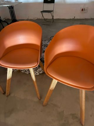 4 Sillas Comedor Naranja