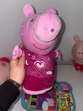 Pack Peluches Peppa Pig y Libro VTech