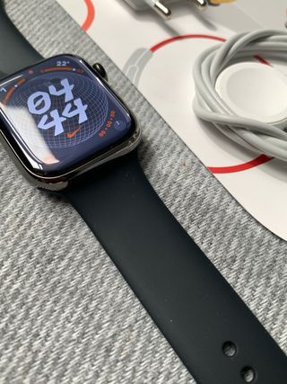 Apple Watch S7 45mm Acero Negro Como Nuevo
