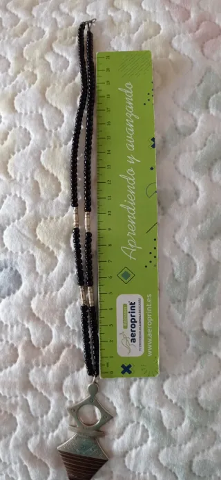 Collar tuareg de Onix con amuleto ancestral.