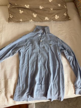 Camisa Polo Manga Larga Lacoste Azul