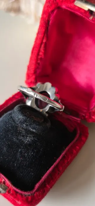 Anillo Alfonsino Siglo XIX Azul Plata