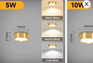 Luces LED Doradas 5W y 10W