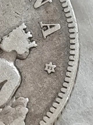 2 Pesetas España 1870