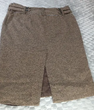 Falda Zara Tweed Lana Talla XL