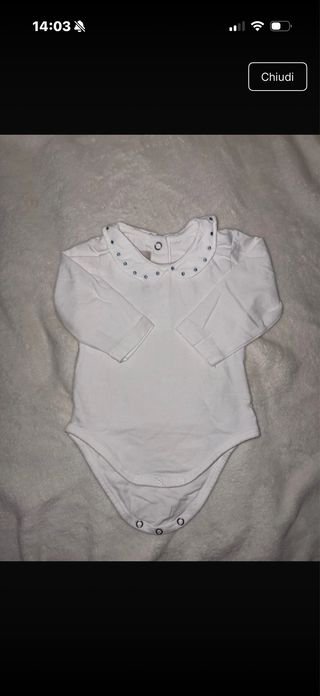 Body neonato Chicco bianco