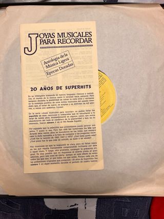 Vinilo Joyas Musicales Para Recordar 20 Años