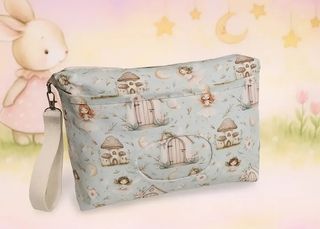 Bolso Pañalera Estampado Hadas y Setas