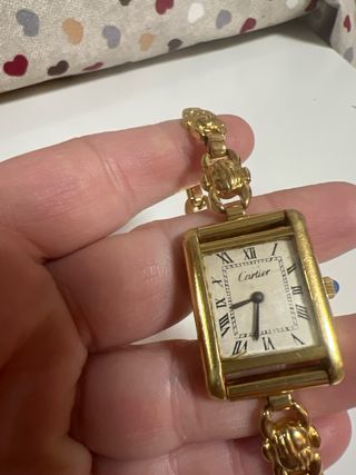 Cartier Tank Chapado Oro Vintage Suizo
