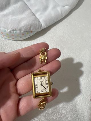 Cartier Tank Chapado Oro Vintage Suizo