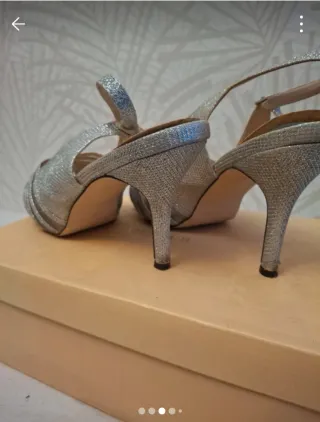 Sandalias plateadas talla 41