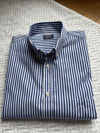Camisa Paul& Shark Rayas Azul/Blanco