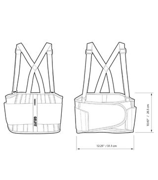Faja Lumbar GelFit Talla M Toughbuilt Cinturón