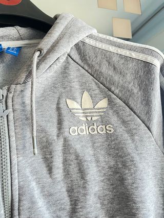 Chaqueta Adidas Gris Mujer