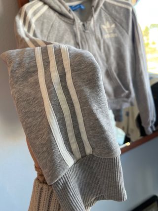 Chaqueta Adidas Gris Mujer