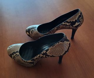 Zapatos tacón Latouche snake-taupe T.39