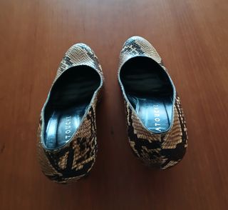 Zapatos tacón Latouche snake-taupe T.39
