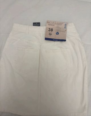 Falda Esmara blanca talla 38