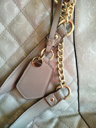 Borsa Guess Beige Trapuntata