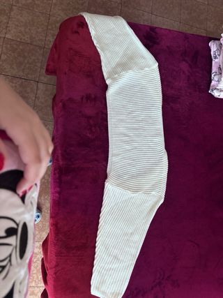 Cárdigan corto tejido blanco