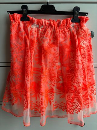 Falda tul bordado Maje S/36 naranja