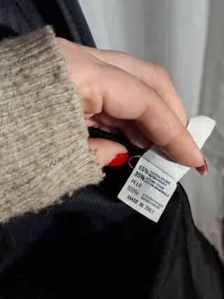 Cappotto donna pelliccia ecologica nera