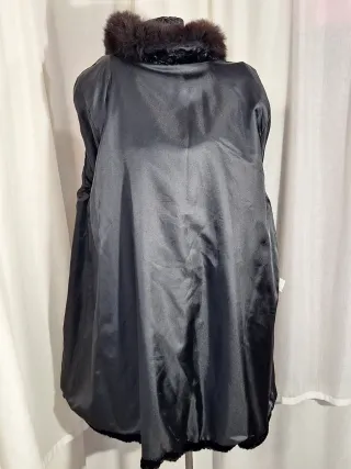 Cappotto donna pelliccia ecologica nera