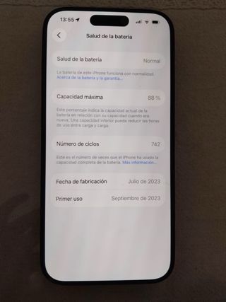 Vendo iPhone 15 Pro de 128 GB, color azul