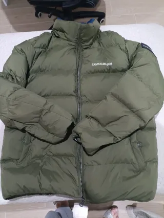 Giubbotto Calvin Klein Jeans verde con cappuccio