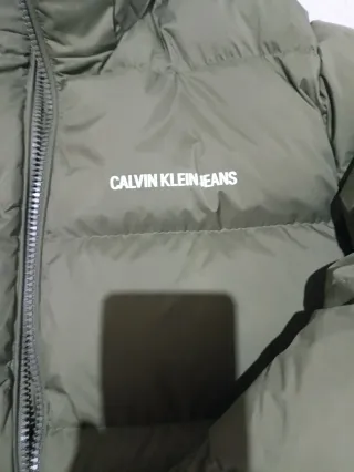 Giubbotto Calvin Klein Jeans verde con cappuccio