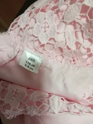 Vestidos de niña rosas y blancos talla 5-6 y 7-8