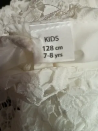 Vestidos de niña rosas y blancos talla 5-6 y 7-8