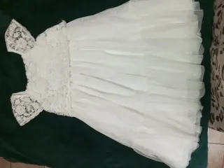 Vestidos de niña rosas y blancos talla 5-6 y 7-8