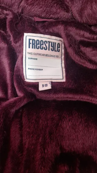 Abrigo niña talla 9-10 burdeos