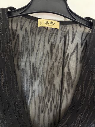 Blusa Liu Jo Milano Negra Brillos
